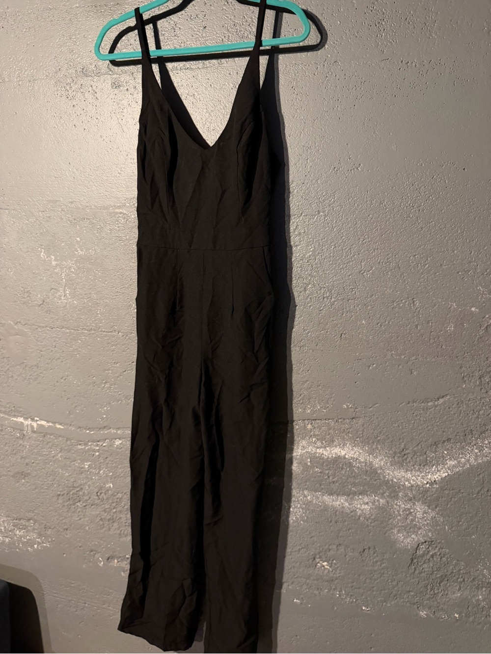 bailey blue Black V-Neck Jumpsuit with Slim Straps